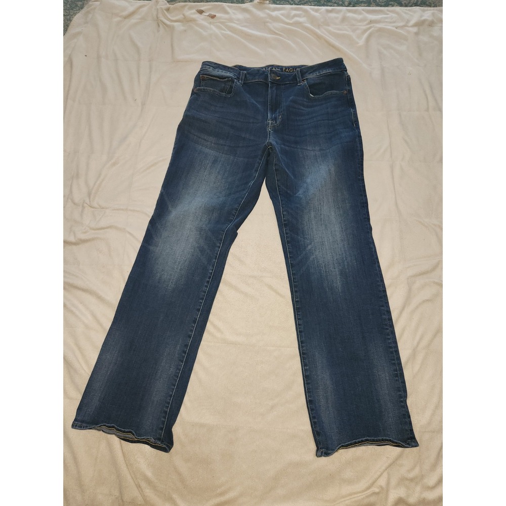 American Eagle Original Bootcut Flex Jeans Mens 34x32 Medium Wash Blue Stretch